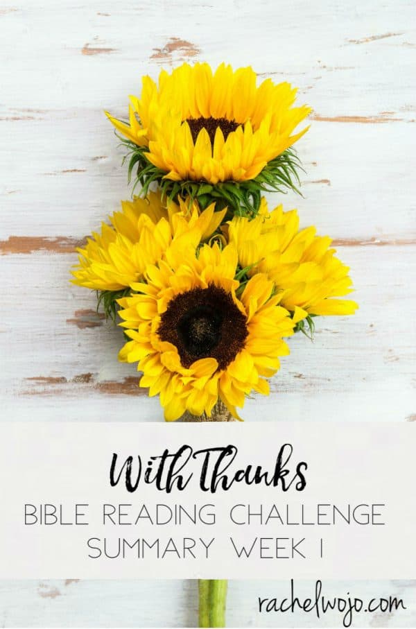 With Thanks Bible Reading Challenge Summary Week 1 Rachel Wojo