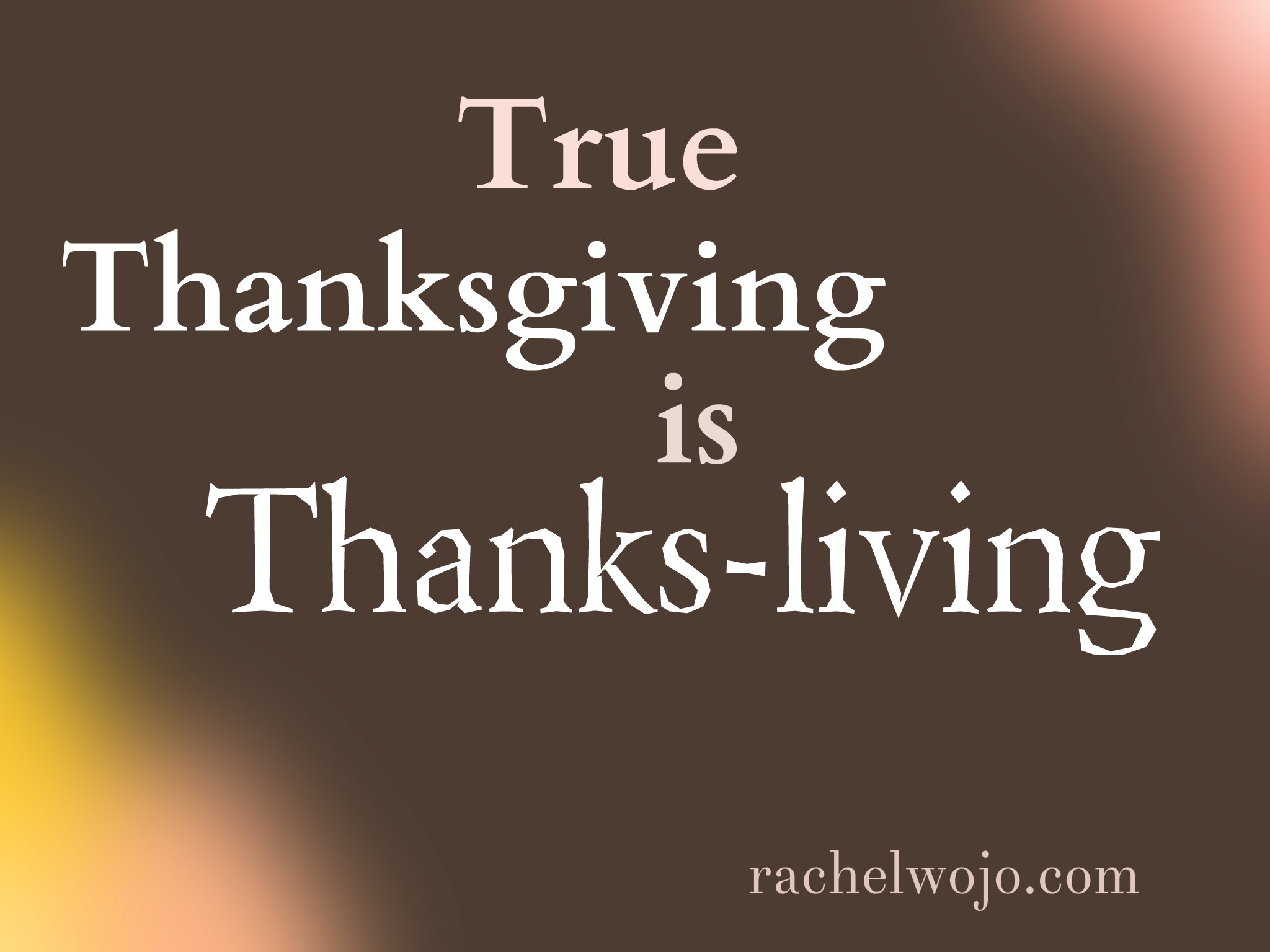 Happy Thanksgiving - RachelWojo.com