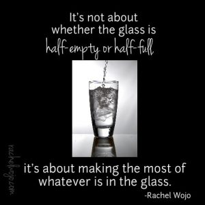 It's Not About Whether the Glass Is Half Empty or Half Full - Rachel Wojo