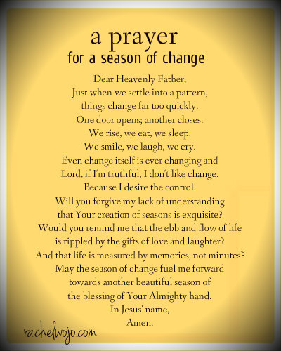 A Prayer for A Season of Change
