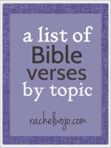 Bible Verses By Topic