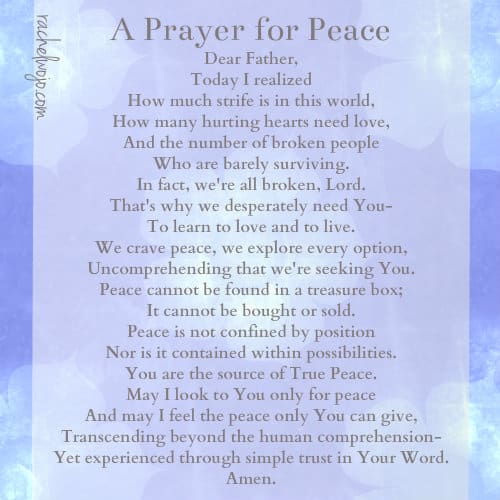a prayer for peace