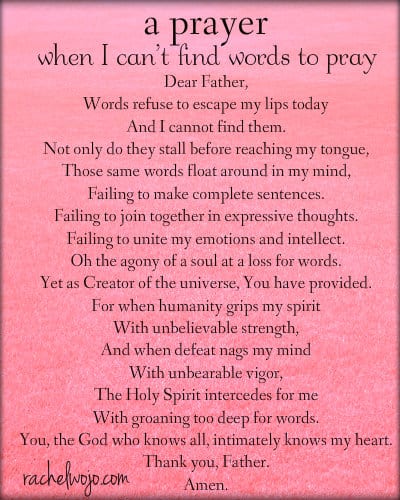a prayer for when I can't find words