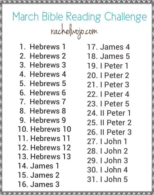march Bible reading challenge details