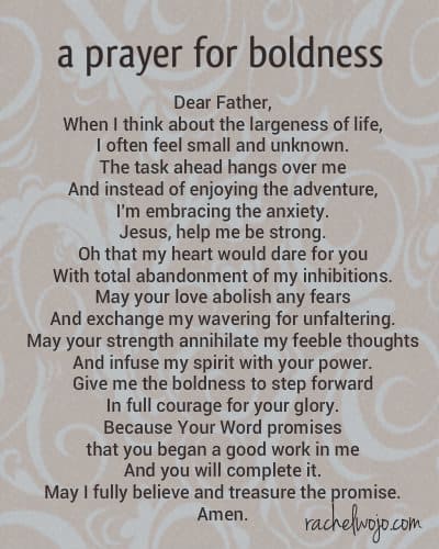 a prayer for boldness