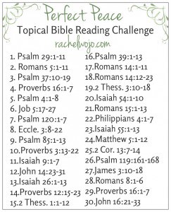 Perfect Peace June Topical Bible Reading Challenge - Rachel Wojo