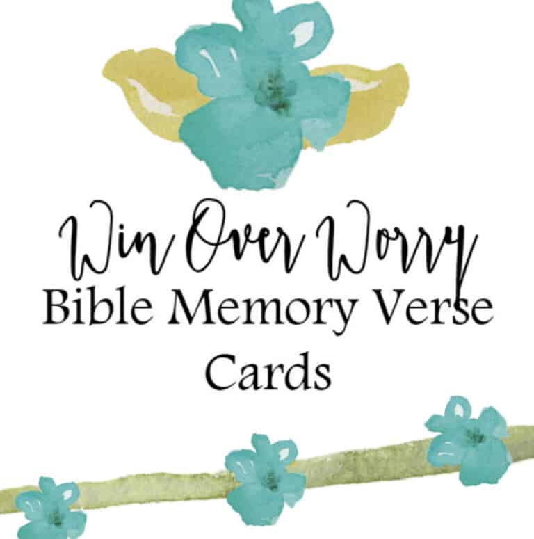 Win Over Worry Bible Memory Verse Cards