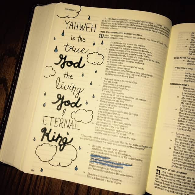 "When He thunders, the waters in the heavens are in turmoil. And He causes the clouds to rise." What cloud are you needing lifted tonight? The living God has it all under control! #GodIsBigger #onemorestep #journalingbible #biblejournaling