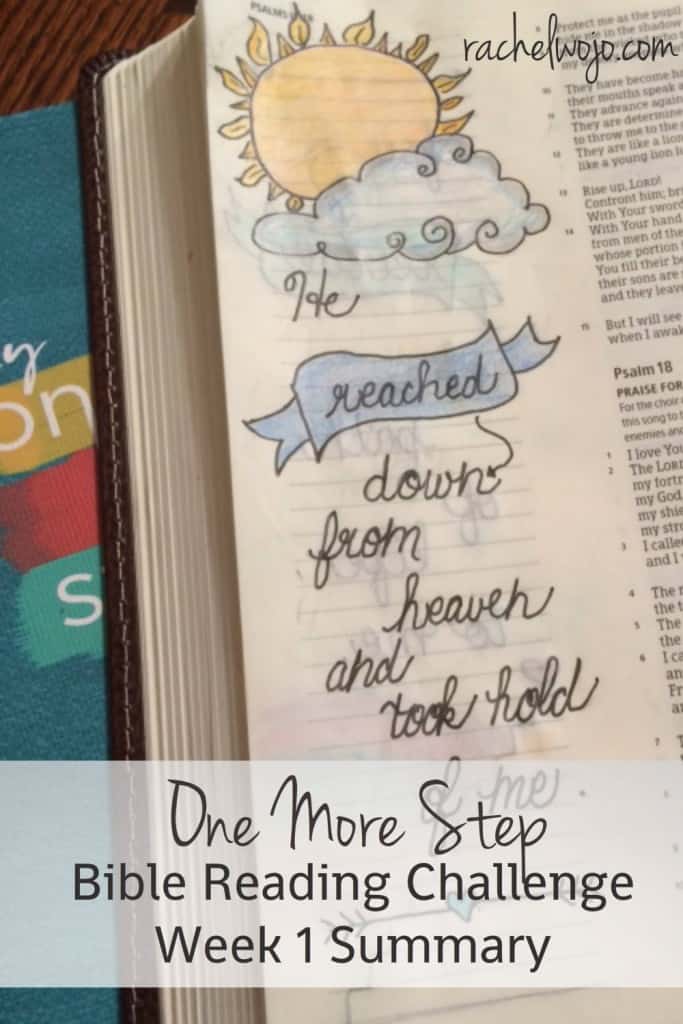 Welcome to the One More Step Bible Reading challenge Week 1 summary! Wow- that’s a mouthful! What did we learn this week about finding strength? #onemorestep