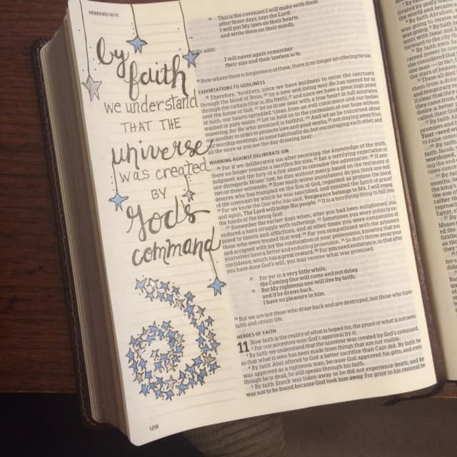 Now faith is the reality of what is hoped for, the proof of what is not seen. #genuinefaith #biblereading #biblejournaling #bibleartjournaling #illustratedfaith #noteworthytruth