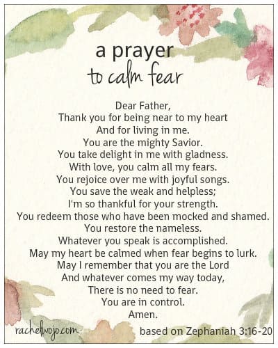 a prayer to calm fear