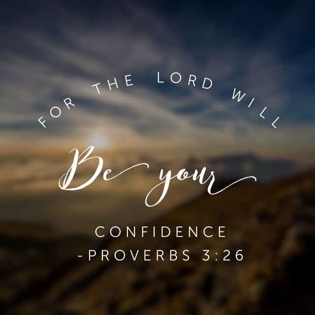 For the Lord will be your confidence! #confidentinhim #biblereading