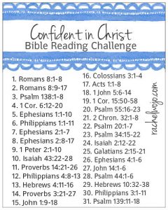 Confident in Christ Bible Reading Challenge - Rachel Wojo