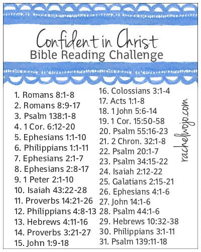 confident in christ bible reading plan