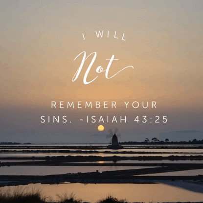If God blots out our sins and doesn't remember them anymore, then perhaps we should stop beating ourselves up with the past, right? #confidentinhim#biblereading God doesn't define our future by the past. #onemorestep