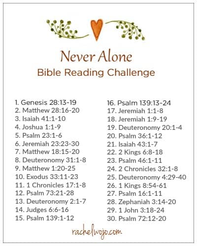 Just screenshot the graphic to your smartphone and mark it as a favorite for easy daily access. For a simple printable copy, click on the graphic or HERE and print out two copies of the Bible reading plan. Share one with a friend!
