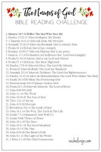 The Names of God Bible Reading Challenge - Rachel Wojo