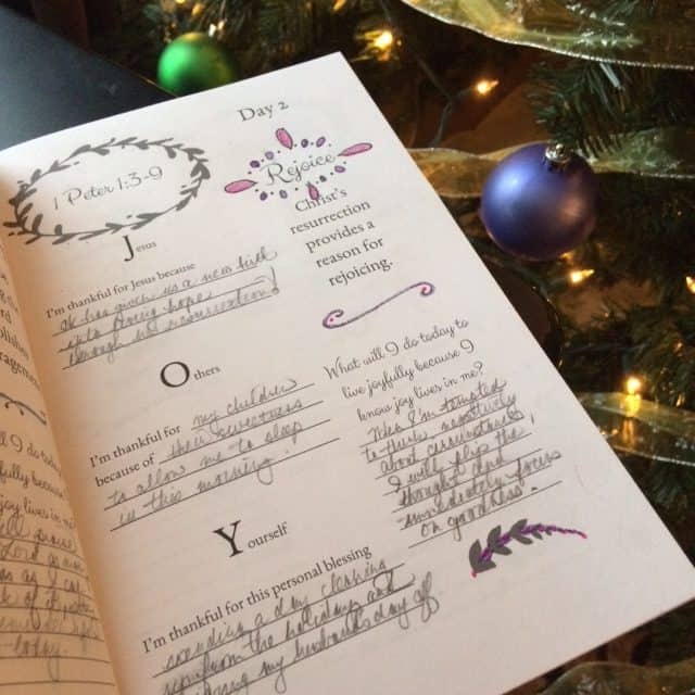 Day 2 #purejoy #journaling completed by the Christmas tree. Today was the last day the tree was up for the season. Such great meaning in today's #biblereadingplan !!