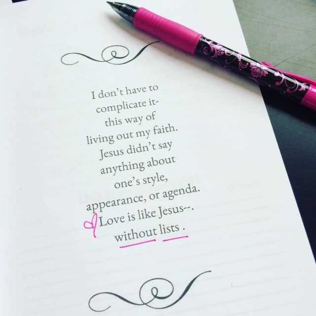I'm a list kind of girl. It's the way I roll and the way God made me. But sometimes my lists cause me to miss the most important opportunities-- the ones that allow me to offer love. The #truelovejournal is challenging me this month! #biblereadingplan #biblereading#journaling What about you?