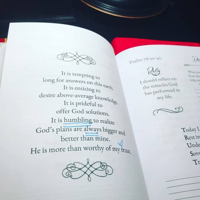Ever give God a few suggestions? Oh, you know, just a few hints at solutions you have for issues at hand? That's pride and I'm learning to call it for what it is in my own life. Thankful for his plans to give me a hope and a future. #confidenttrustjournal#biblereadingplan #biblereading