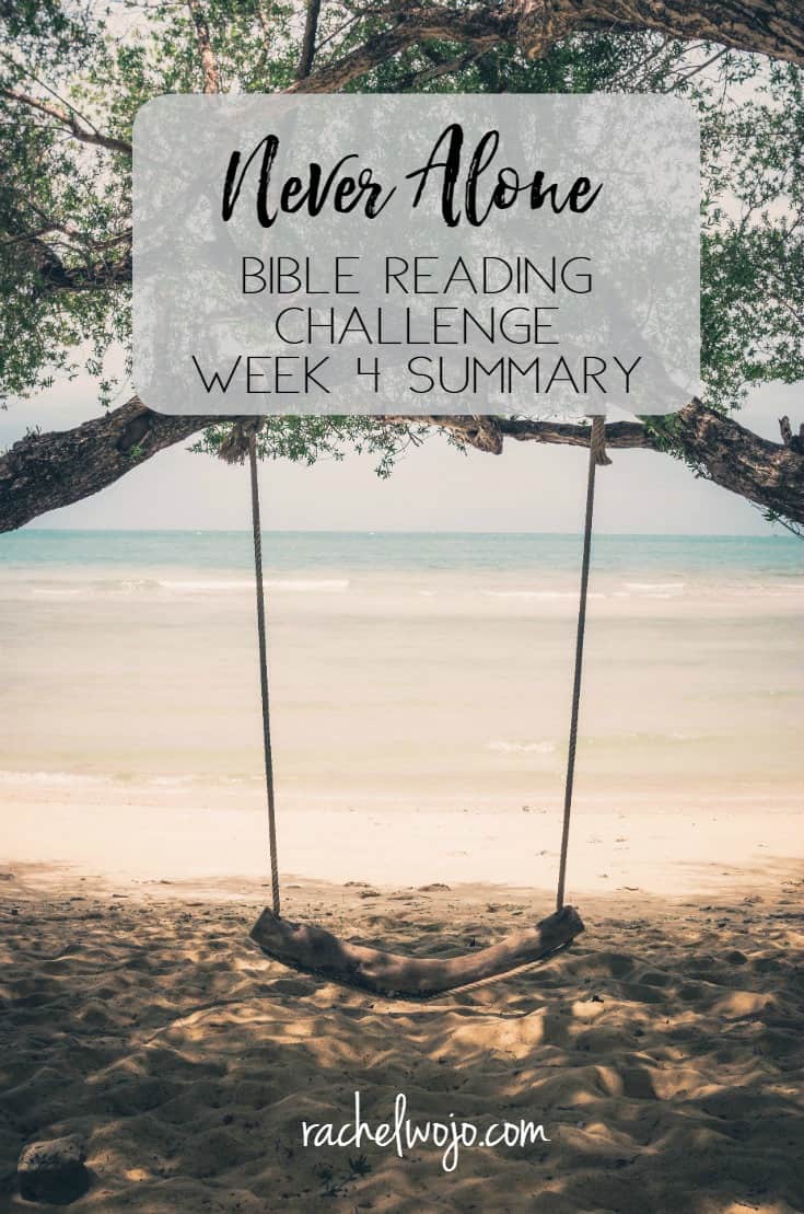 Never Alone Bible Reading Challenge Week 4 Summary