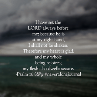 My heart is so glad this morning. So full because of my Jesus. Even if you're not doing the #neveralonejournal#biblereadingplan , read Psalm 16 to get your Saturday going super! #biblereading