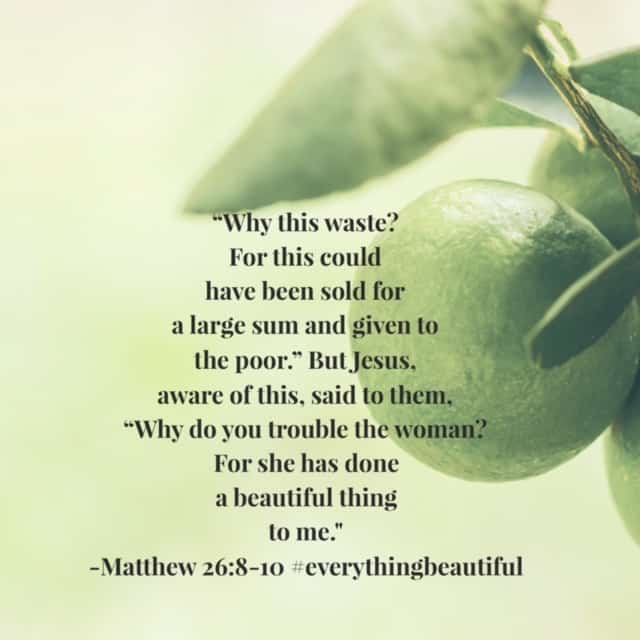If you struggle with the critics, either real or imagined, then I hope you'll you read today's #biblereadingplan and recognize just how beautiful you are when you pour yourself out for Jesus. #everythingbeautiful Happy Friday!