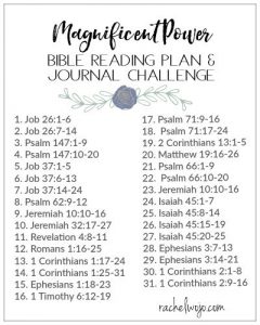 Magnificent Power Bible Reading Plan & Journal Challenge - Rachel Wojo