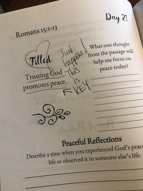 Junk happens in this world. As if I even need to say it, right? But when we trust God with our circumstances, we position ourselves to notice and enjoy His peace! Have a thriving Thursday! #perfectpeacejournal #biblereadingplan