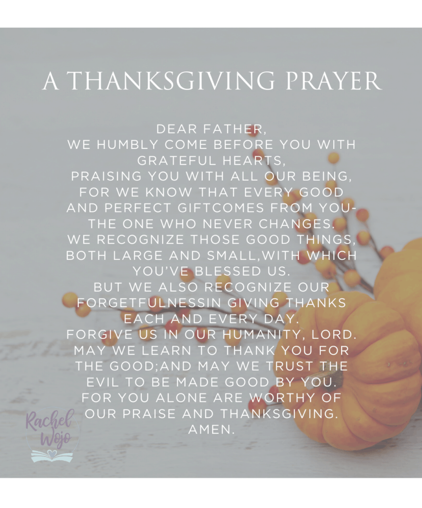 A Thanksgiving Prayer Rachelwojo Com