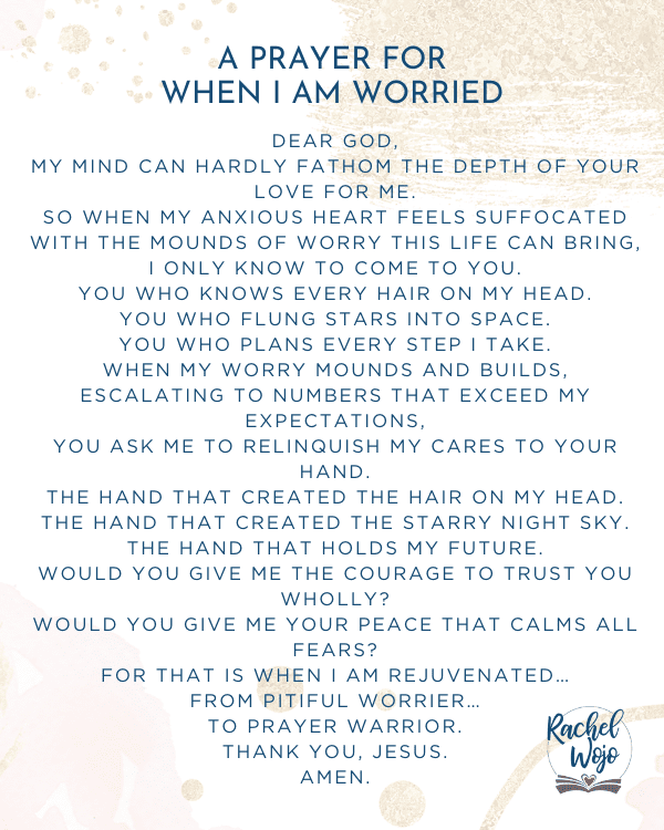 A Prayer for When You Feel Worried