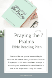 Praying the Psalms Bible Reading Challenge - Rachel Wojo