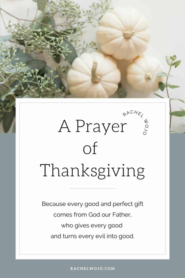 A Prayer of Thanksgiving
