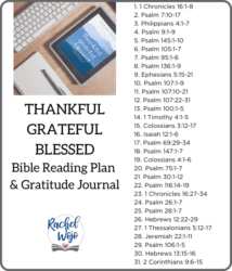 Thankful Grateful Blessed Bible Reading Challenge - Rachel Wojo